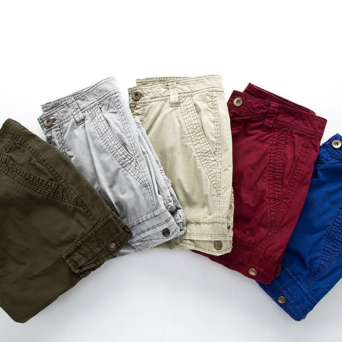 BLWOENS - Pantalones cortos masculinos para Hombre-Beige