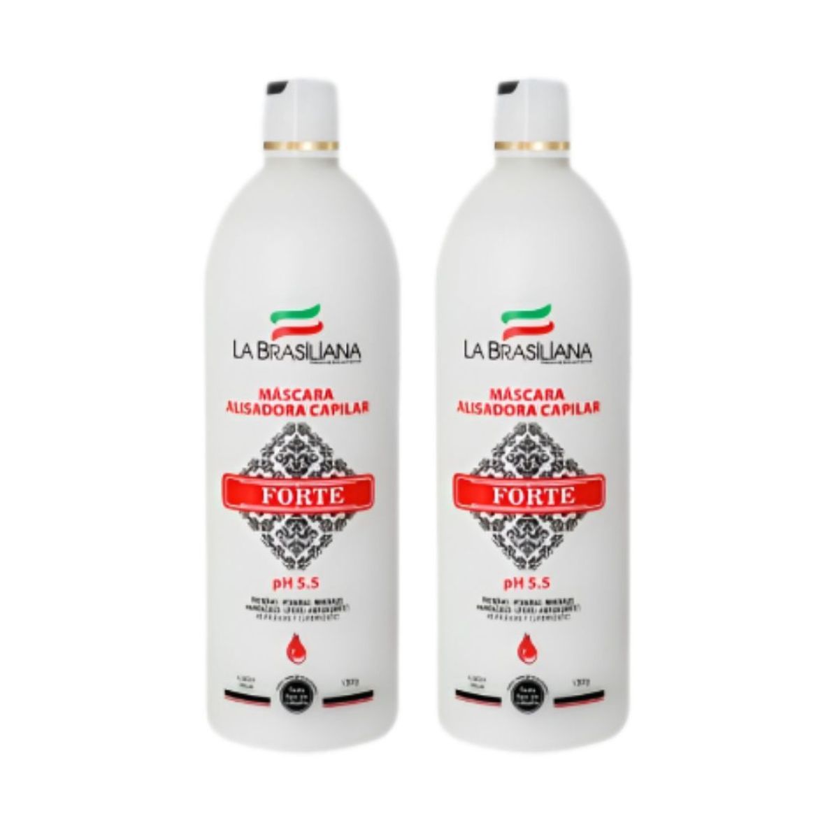 LA BRASILIANA - Mascara Alisadora Capilar La Brasiliana Professional Forte 500Ml x 2UNIDADES