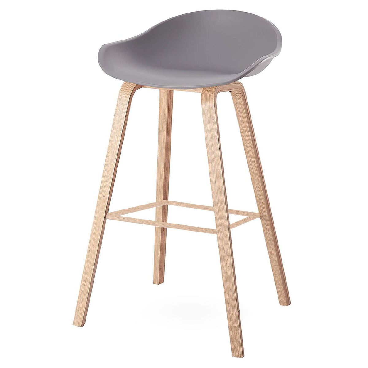 NOVAHUS - Set x 4 Bancos de Bar Nórdico Misuri Gris