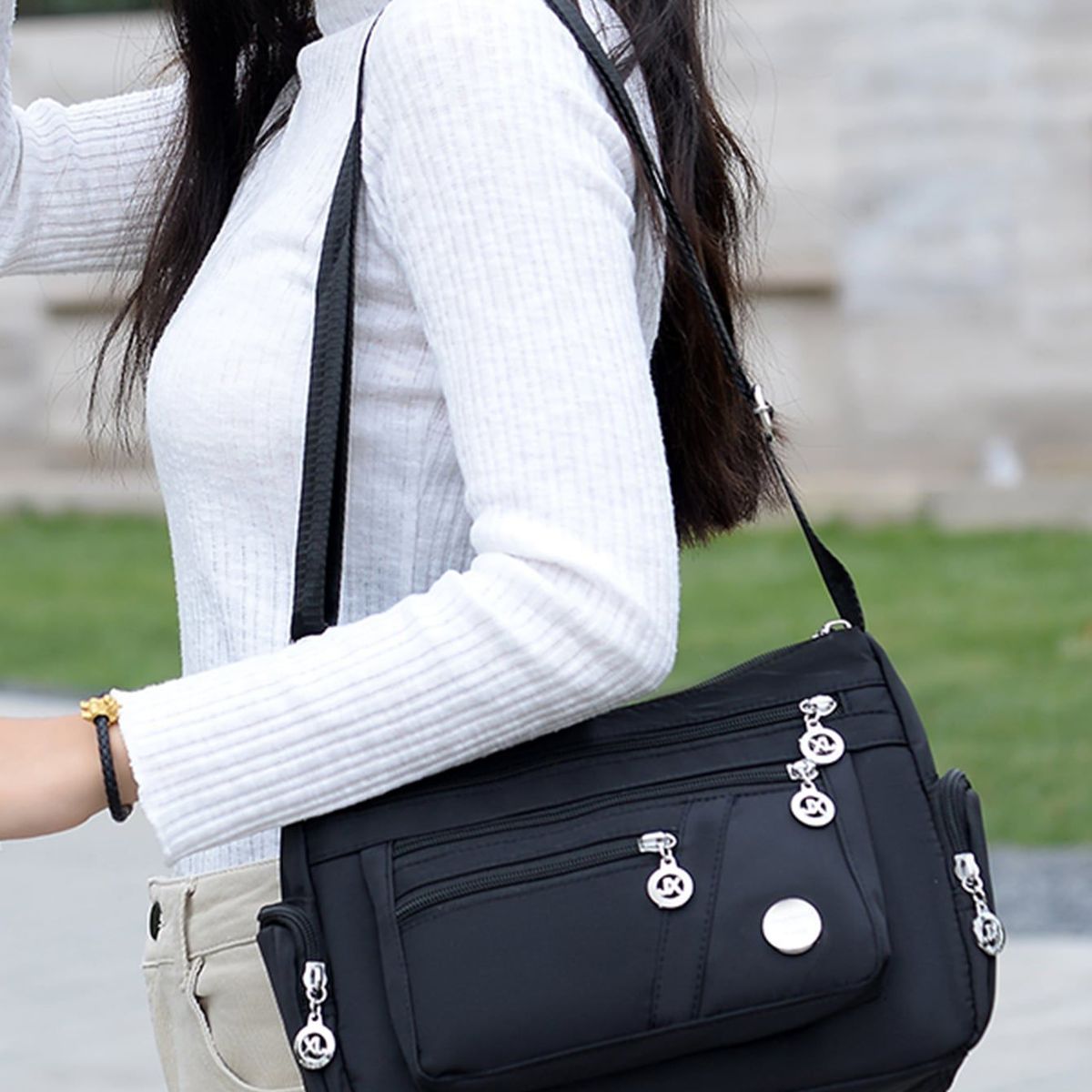 VATYERTY - Bolso bandolera minimalista Bolso bandolera de nailon para mujer