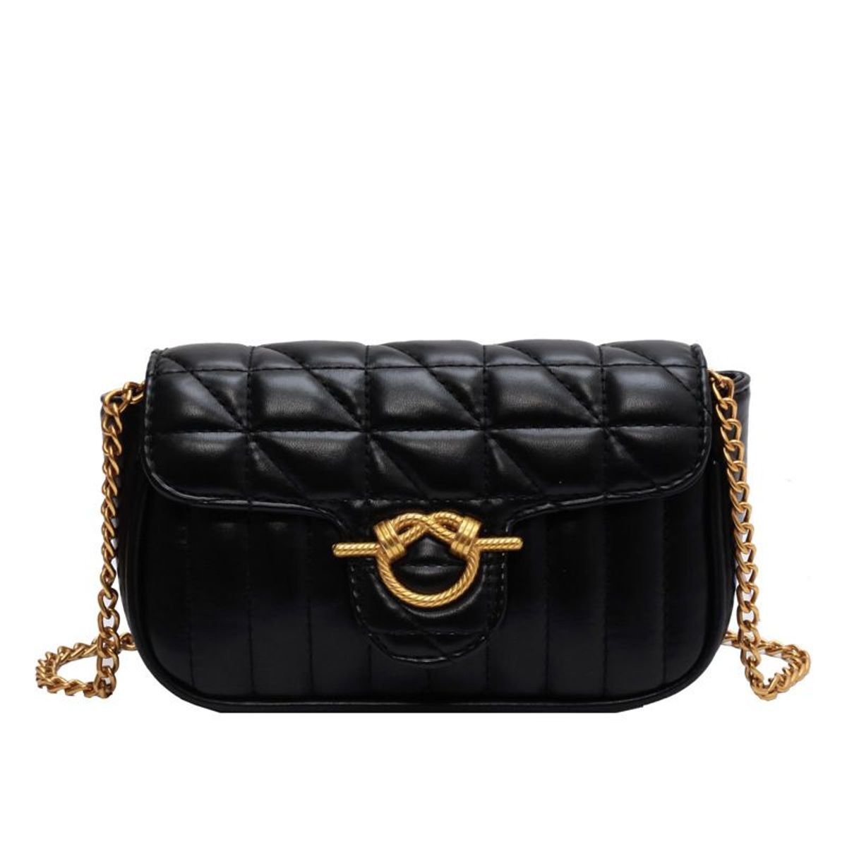 VATYERTY - Bolsa cuadrada mini neón rosado guateado con solapa