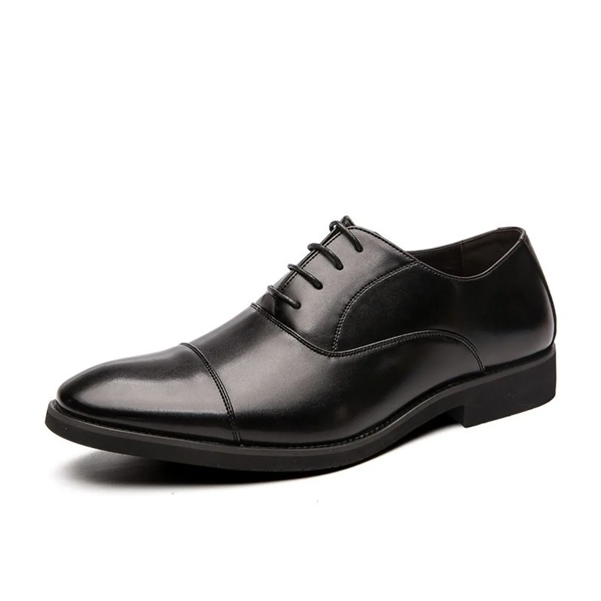 VATYERTY - Zapatos formales en punta de cuero PU para hombre