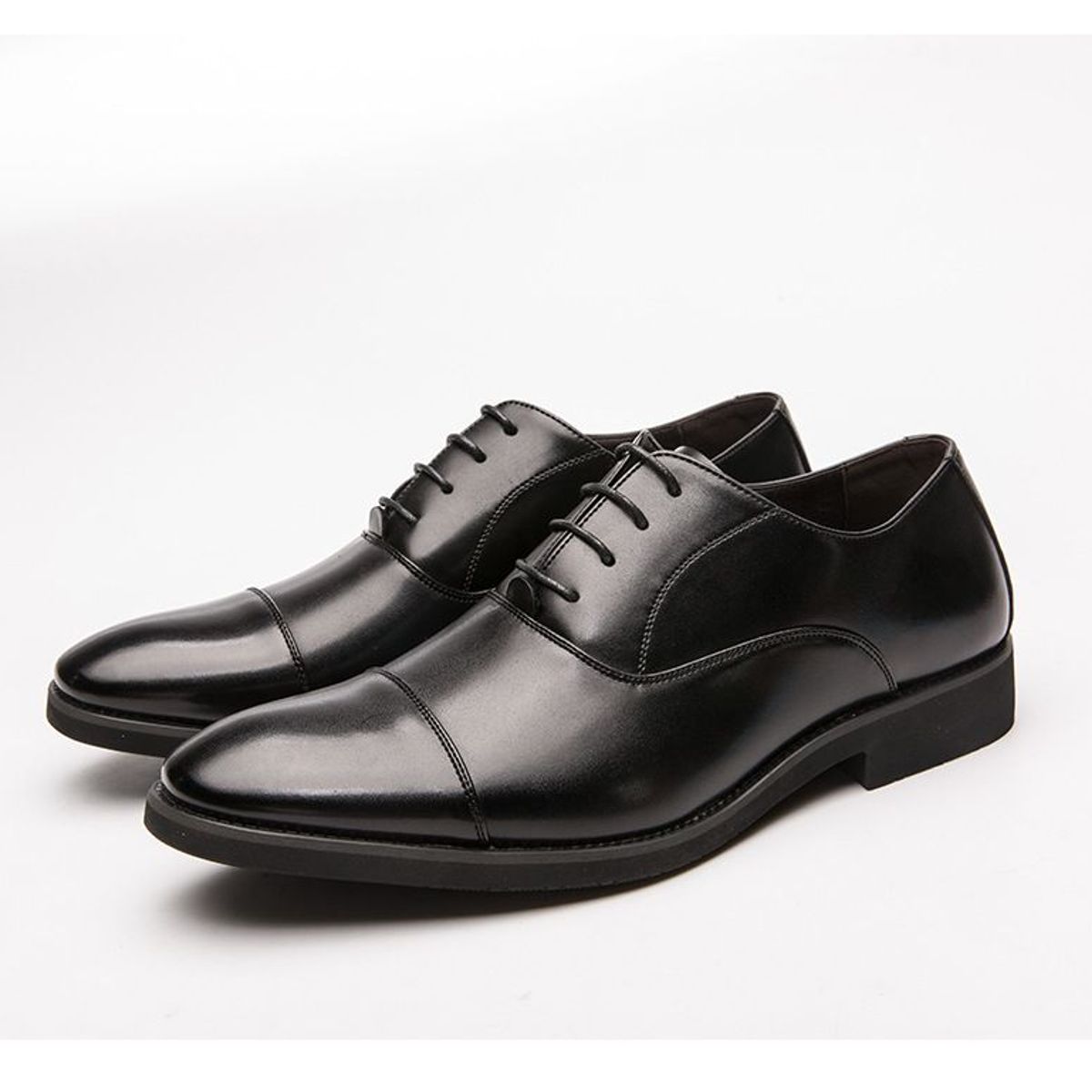VATYERTY - Zapatos formales en punta de cuero PU para hombre