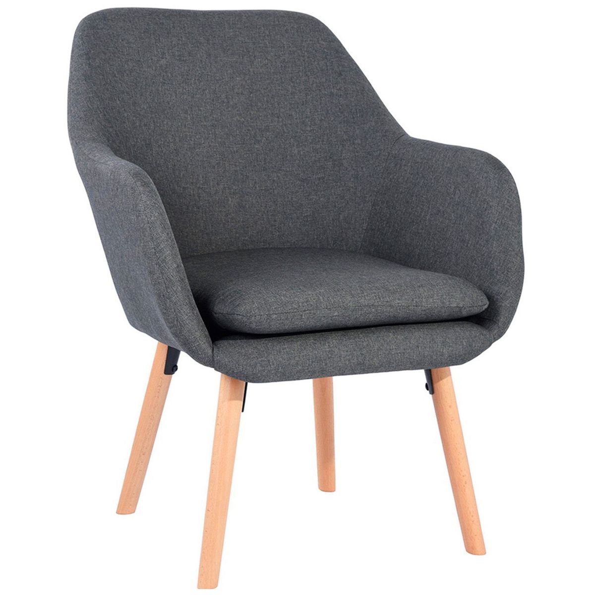 NOVAHUS - Butaca Sitial Cape De Tela Con Apoyabrazos Gris