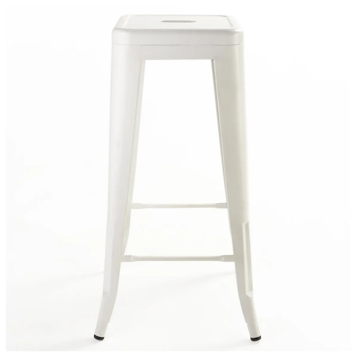 NOVAHUS - Set x 4 Bancos de Bar Metal Tolix Blanco