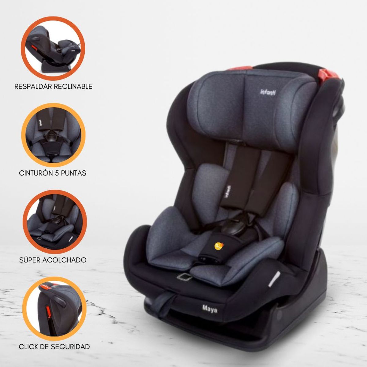 INFANTI - Silla de Auto para Bebé »MAYA» Onyx