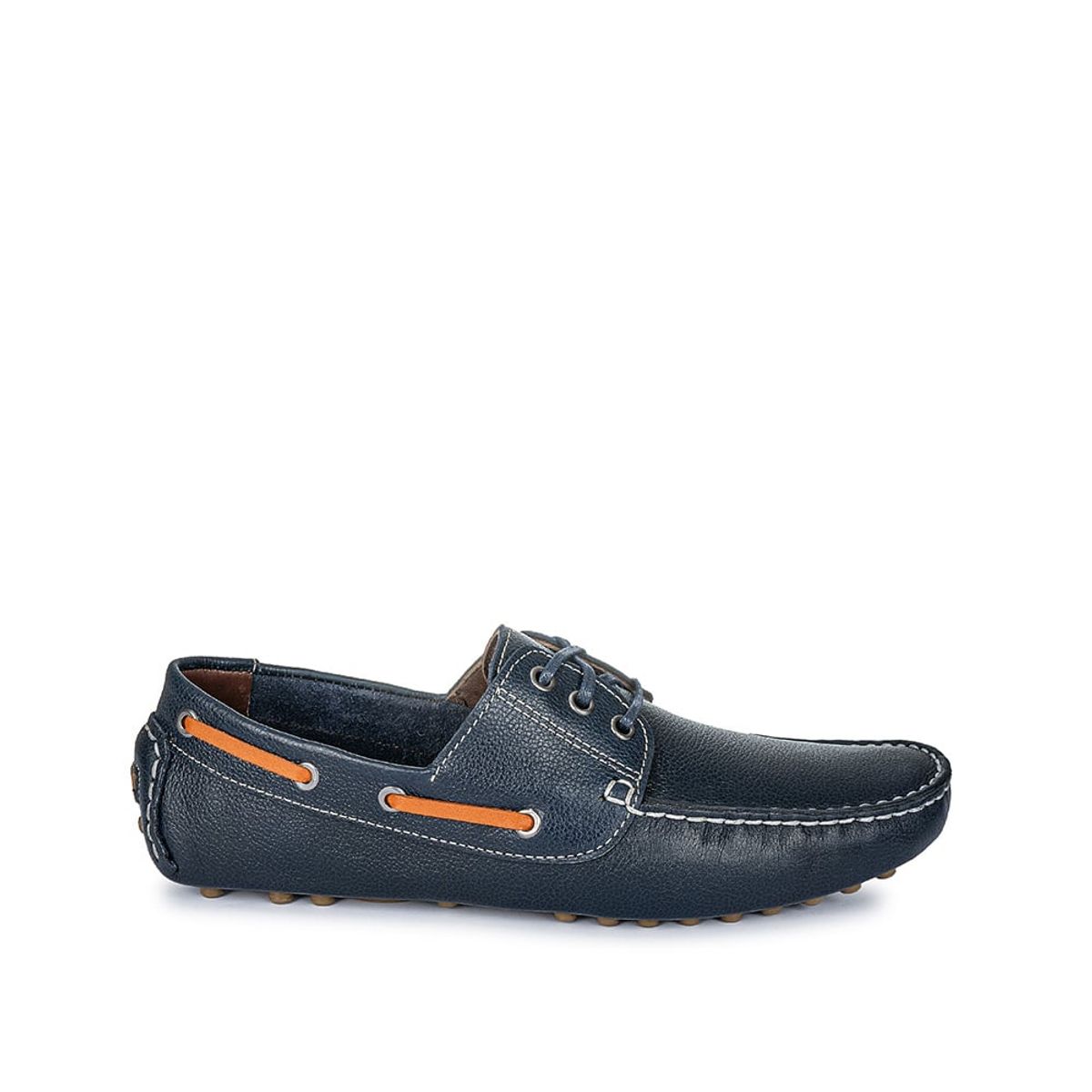 VIALE - Zapato Top Sider Casual SERGIO-042 Azul Viale Homme Cuero