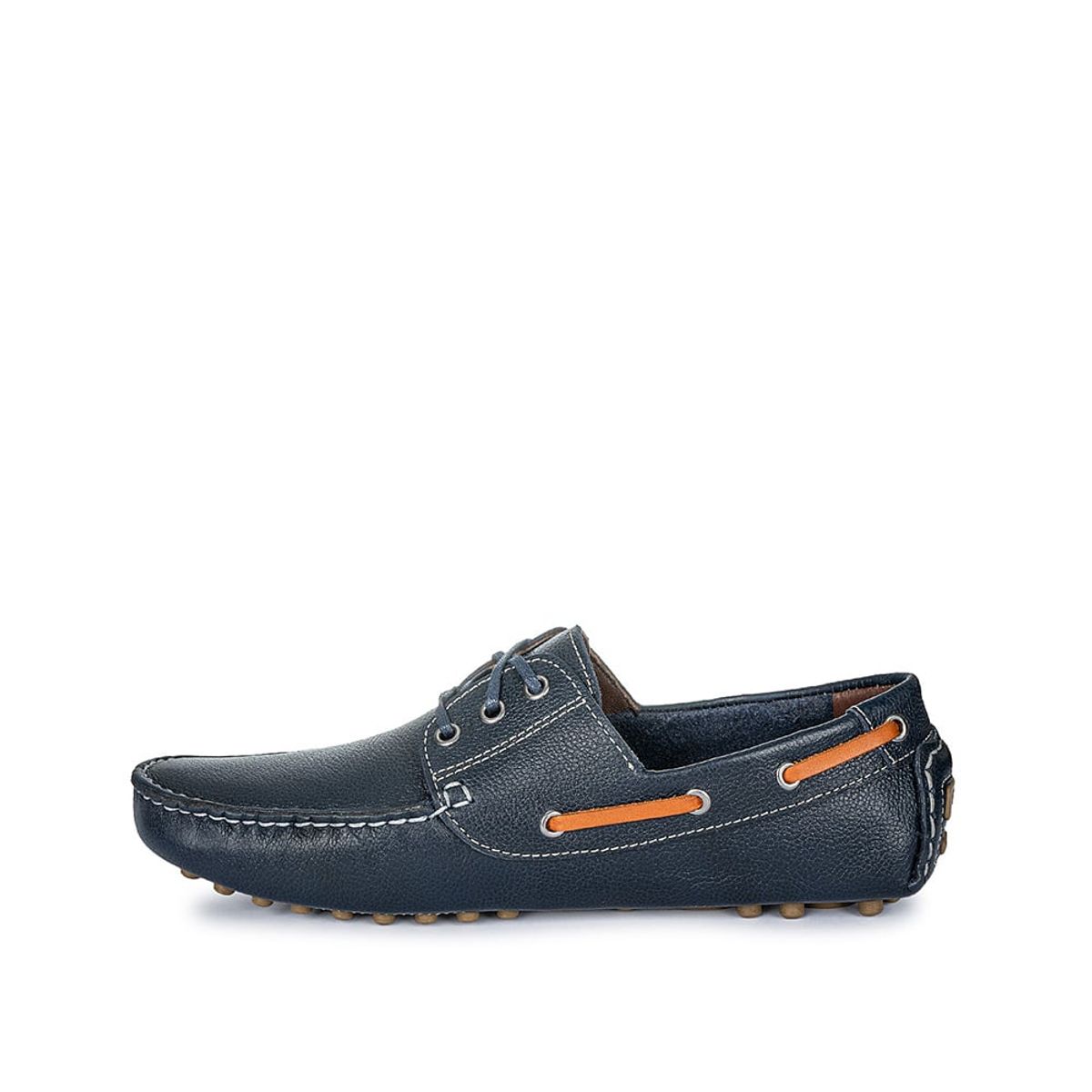 VIALE - Zapato Top Sider Casual SERGIO-042 Azul Viale Homme Cuero