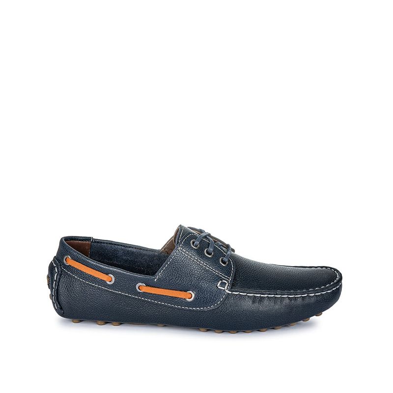 VIALE - Zapato Top Sider Casual SERGIO-042 Azul Viale Homme Cuero