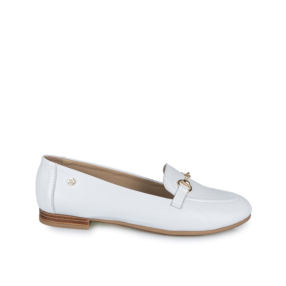 VIALE - Zapato Mocasín Casual AVE-2402 Blanco Viale Cuero