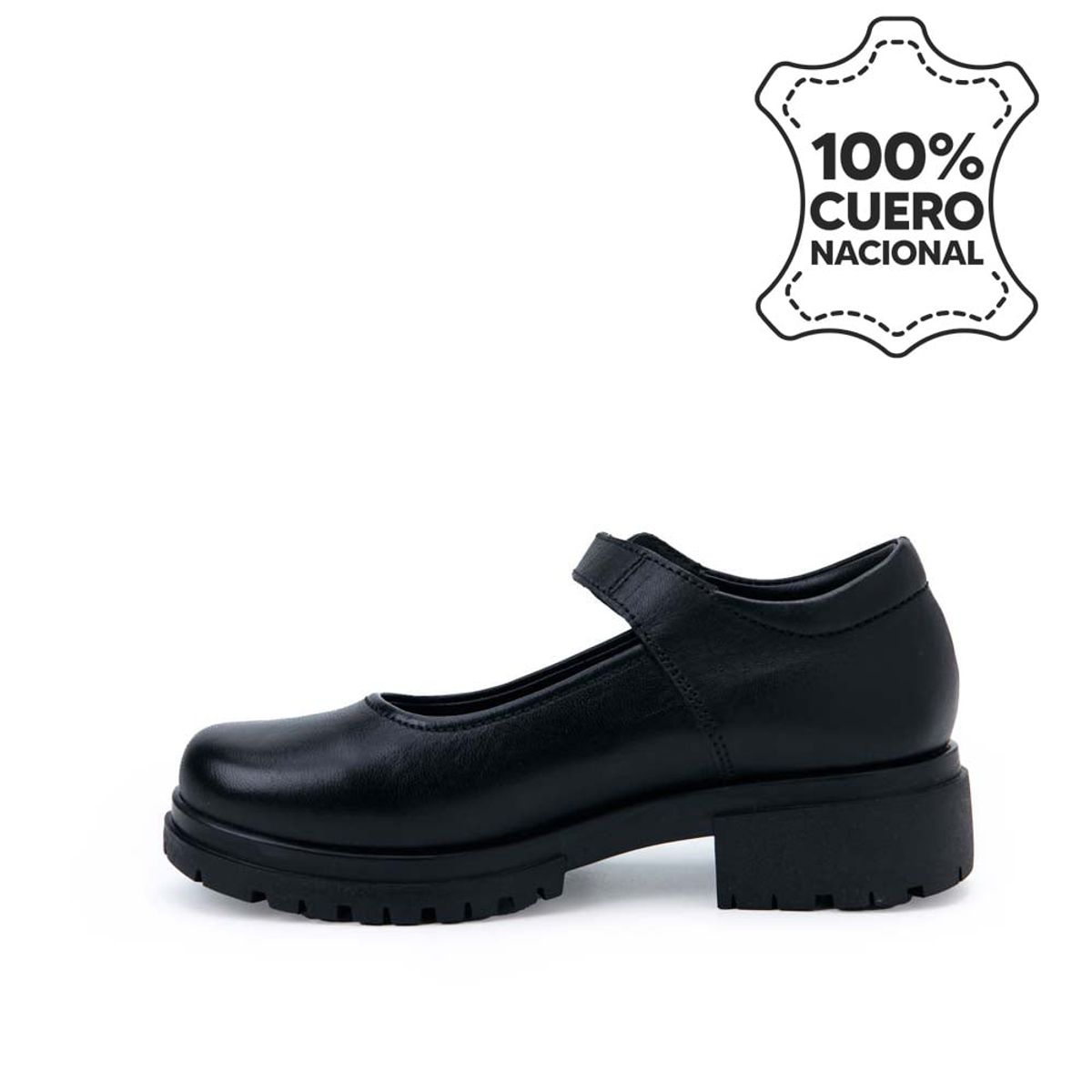 RABBIT - Zapato Escolar Ballerina Casual MANA-062 Negro Rabbit Cuero