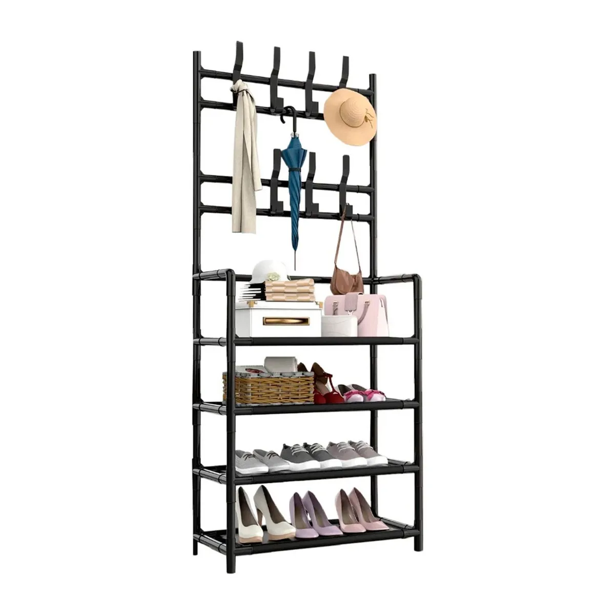 GENERICO - ZAPATERA 4 NIVELES ORGANIZADOR ESTANTE MODERNO MULTIUSOS - DP11056