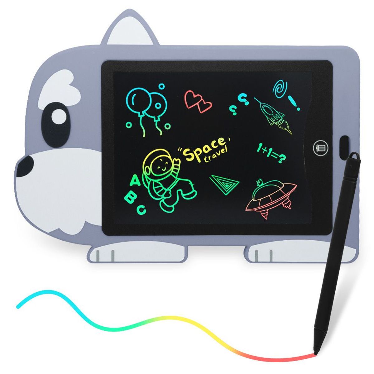 KELLER - Tablet Pizarra LCD Trazo de Colores Niños DiseñoPerro AC HD2
