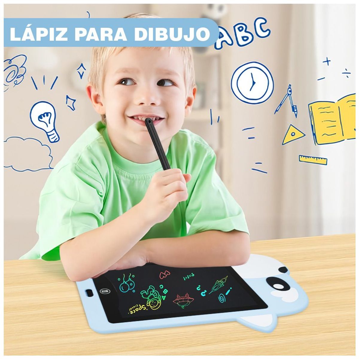 KELLER - Tablet Pizarra LCD Trazo de Colores Niños DiseñoPerro CL HD2