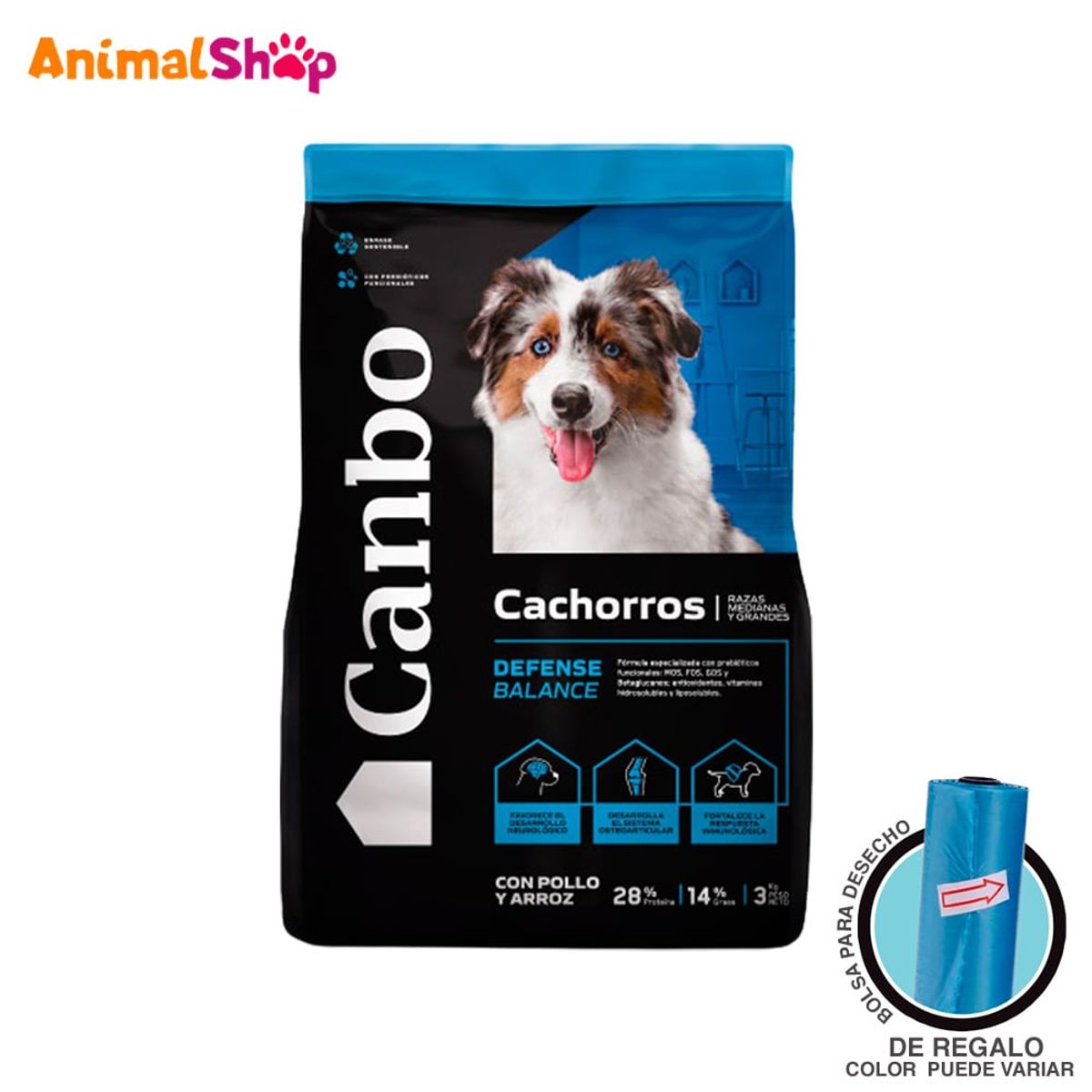 CANBO - Comida Perro Canbo Balance Cachorro Mediana Grande Pollo 3Kg