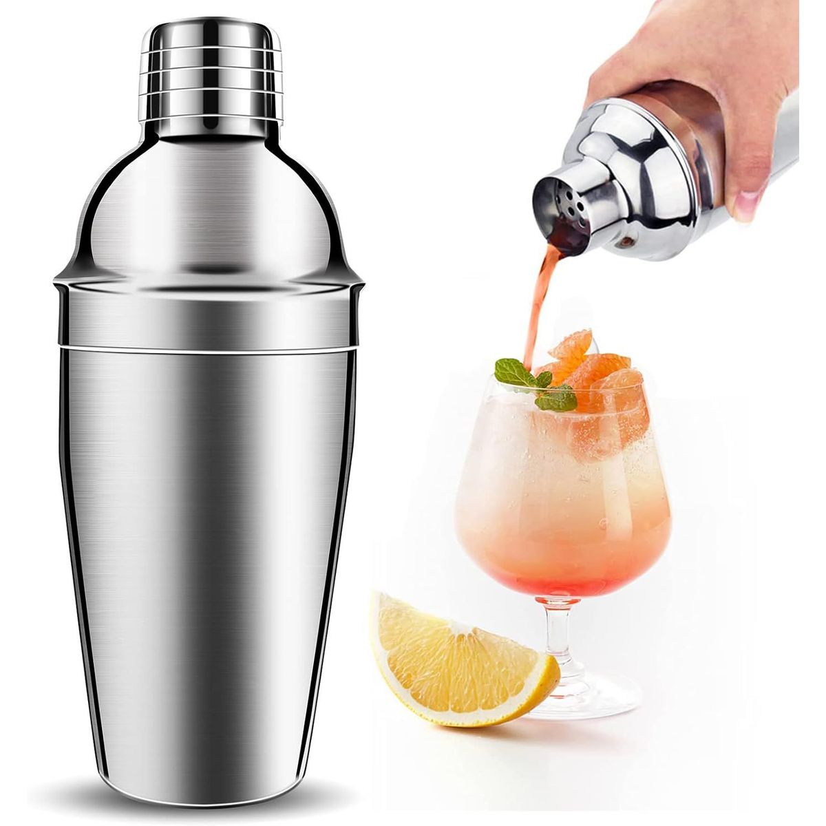 GENERICO - Coctelera deluxe de acero inoxidable