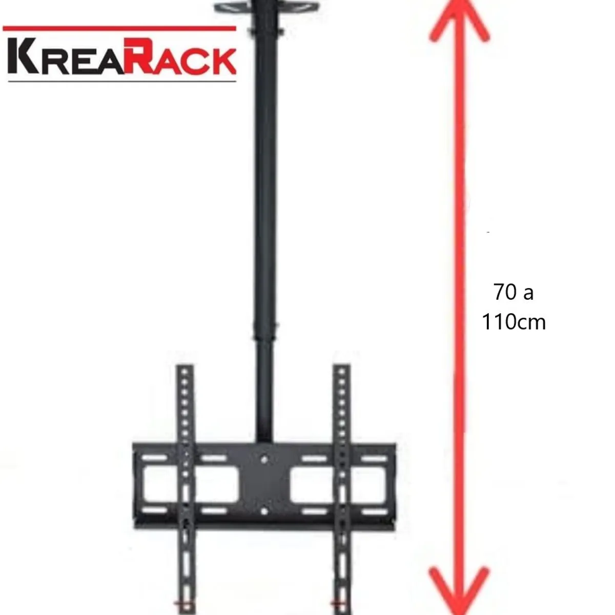 GENERICO - RACK PARA TV DE TECHO O PARED REGULABLE 26 A 60"  Negro