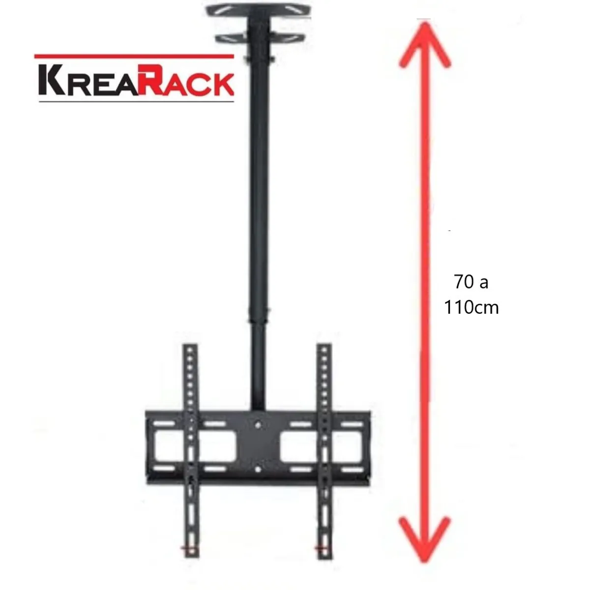 GENERICO - RACK PARA TV DE TECHO O PARED REGULABLE 26 A 60"  Negro