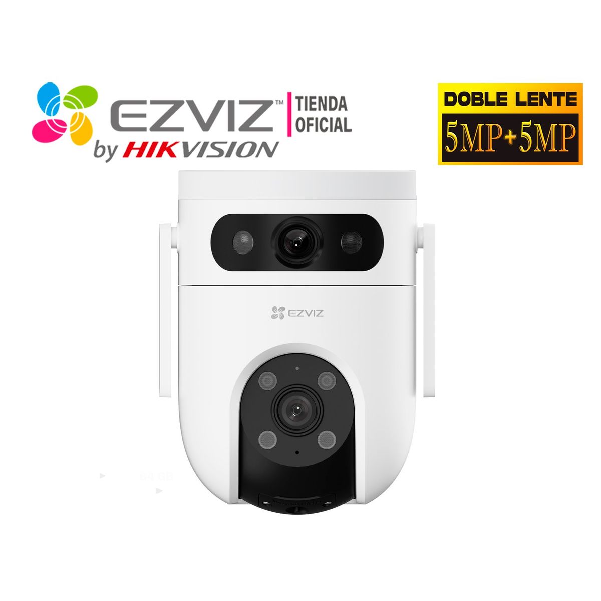 EZVIZ - Cámara IP H9C 5MP + 5MP Ezviz Lente Dual Exterior Giratoria 360°