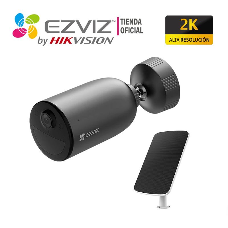 EZVIZ - Cámara Seguridad IP EB3 2K Ezviz Exterior con Panel Solar