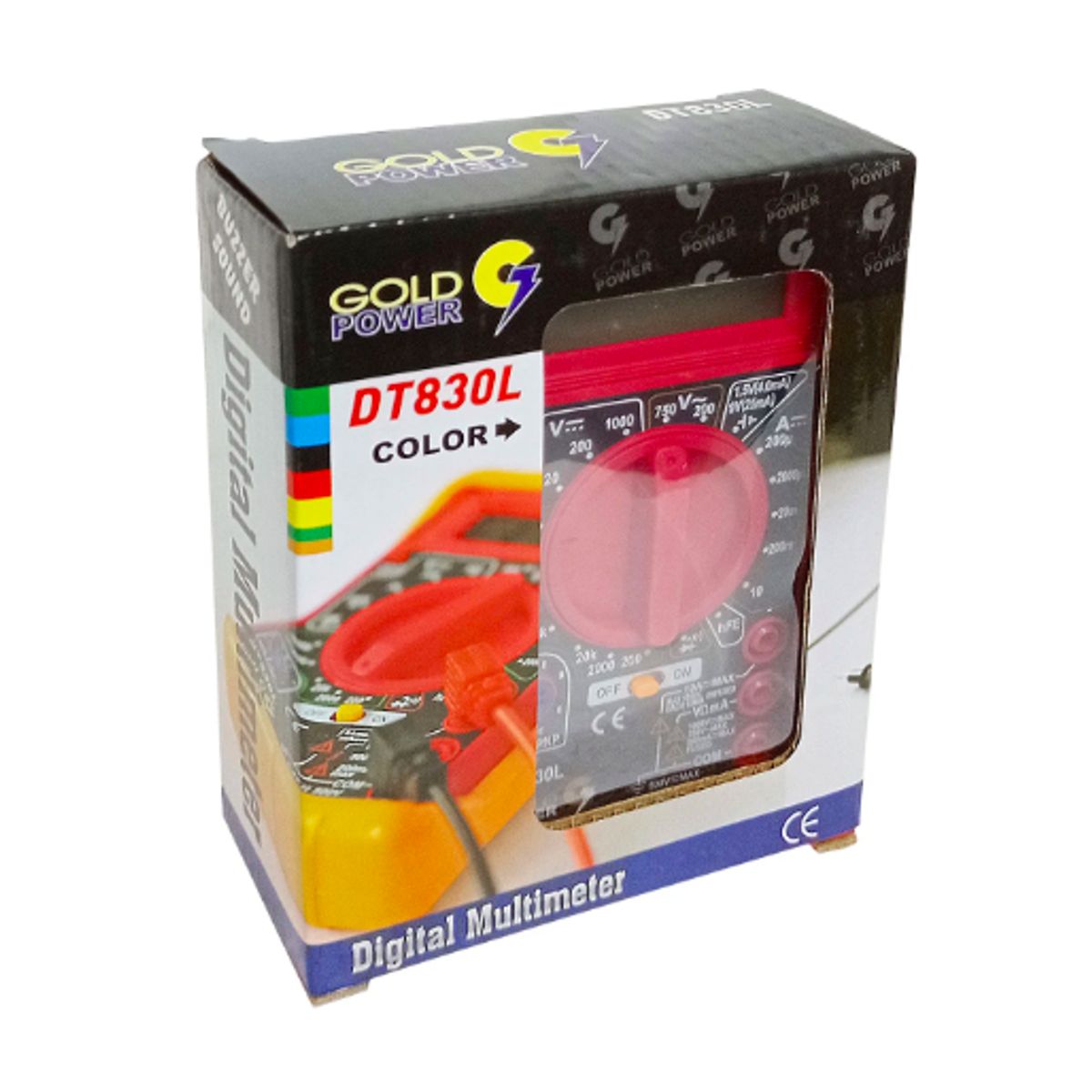 GENERICO - Multímetro Digital DT-830LRED GOLD POWER