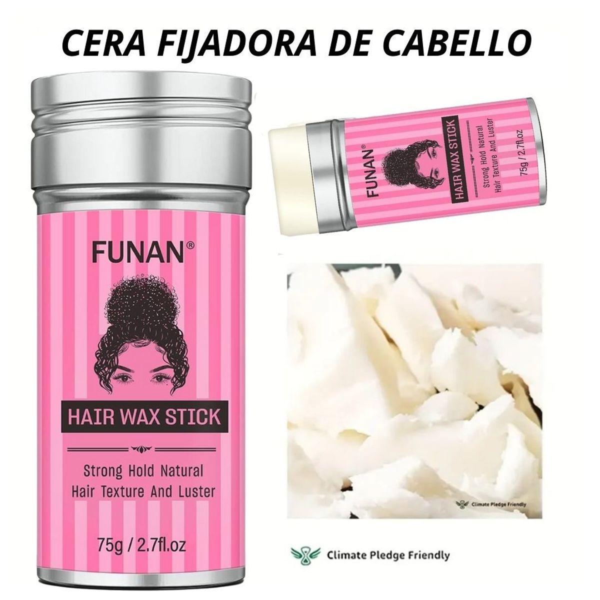 GENERICO - Barra de Cera Anti Frizz y Encrespamiento para Peinados Cabello Unisex