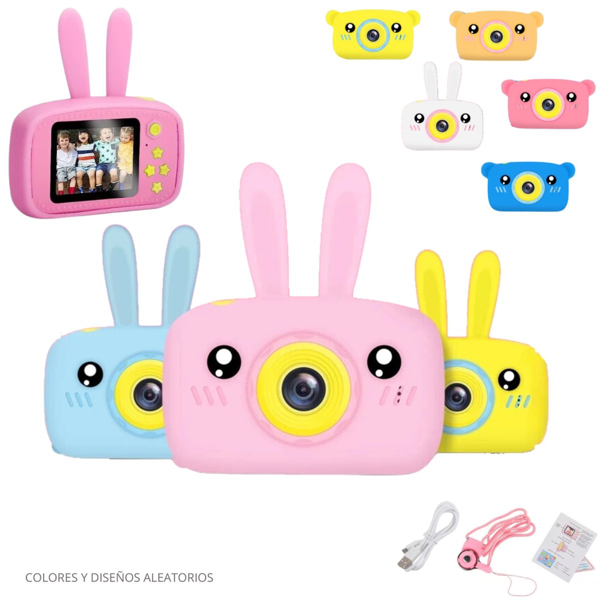 INSPIRA MARKET - Cámara Digital Juguete para Niños 8 MP Hasta 32 GB Memoria