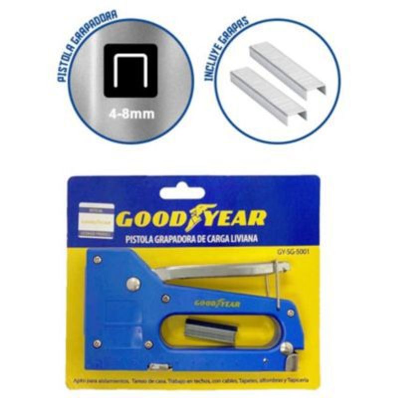 GOODYEAR - Engrampadora goodyear trabajo 4 - 8 mm tapetes alfombras