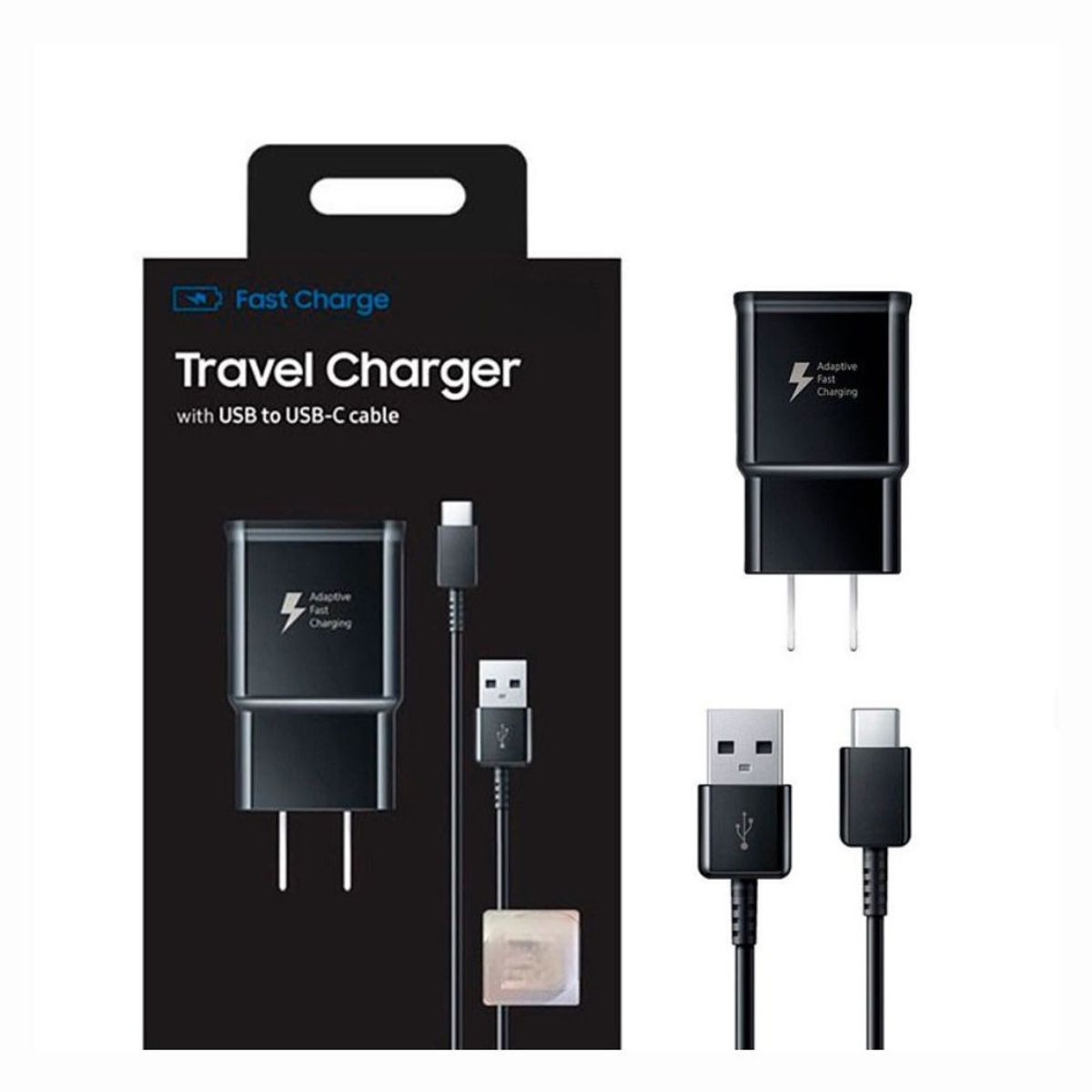 GENERICO - Cargador Compatible Samsung 15W Carga Rapida Usb a Tipo C - Negro