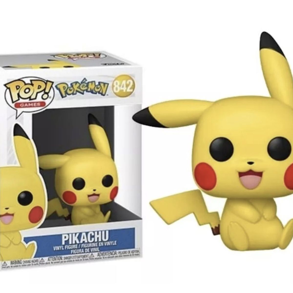 FUNKO - Pikachu sentado Funko Pop 842 Pokemon Original