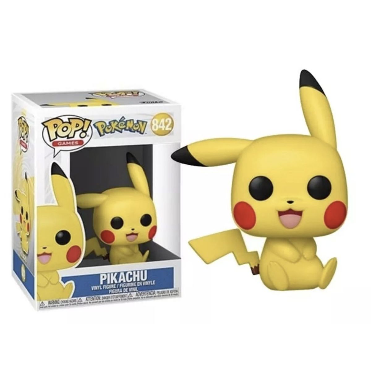 FUNKO - Pikachu sentado Funko Pop 842 Pokemon Original