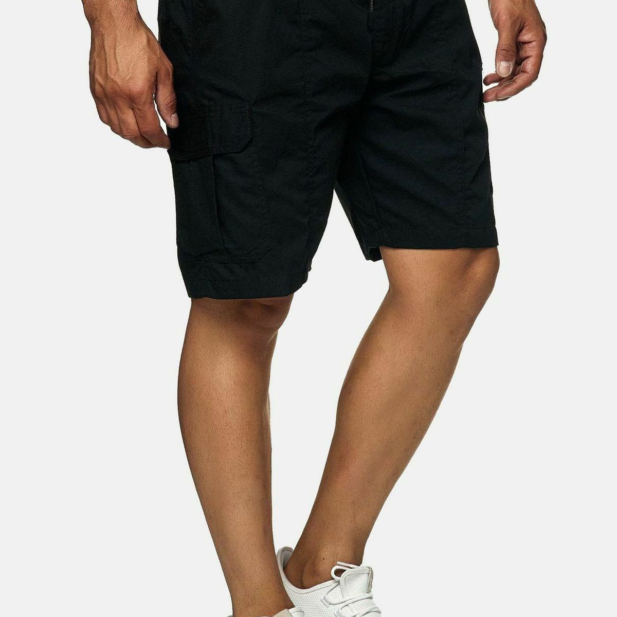 BLWOENS - Pantalones cortos masculinos para Hombre-Negro