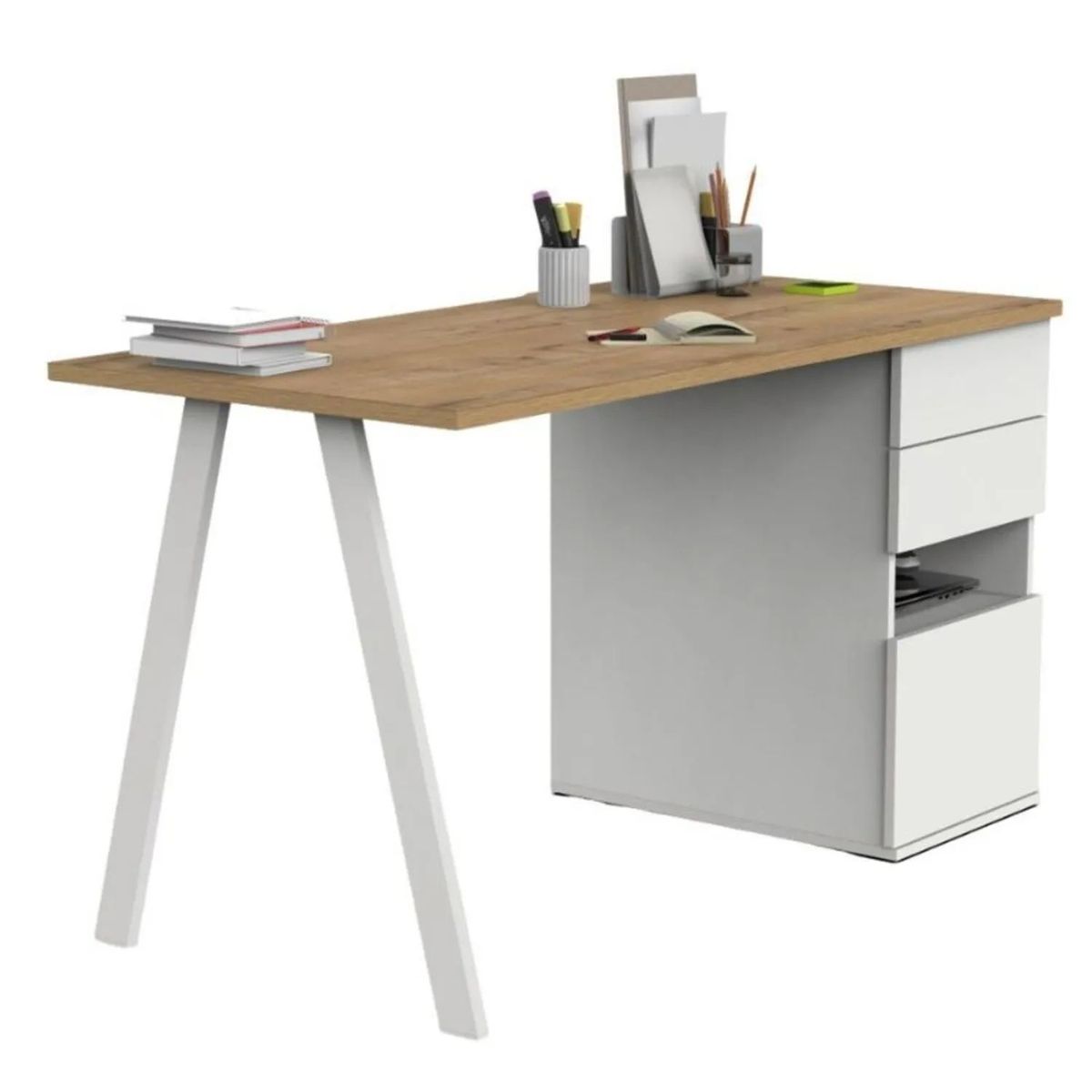 TU MESITA - ESCRITORIO MODERNO KIROBA COLOR BLANCODUNA TU MESITA