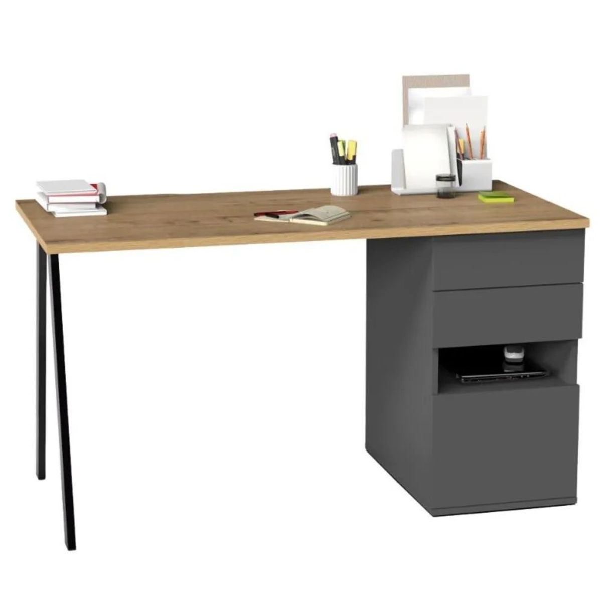 TU MESITA - ESCRITORIO MODERNO KIROBA COLOR NEGRODUNA TU MESITA