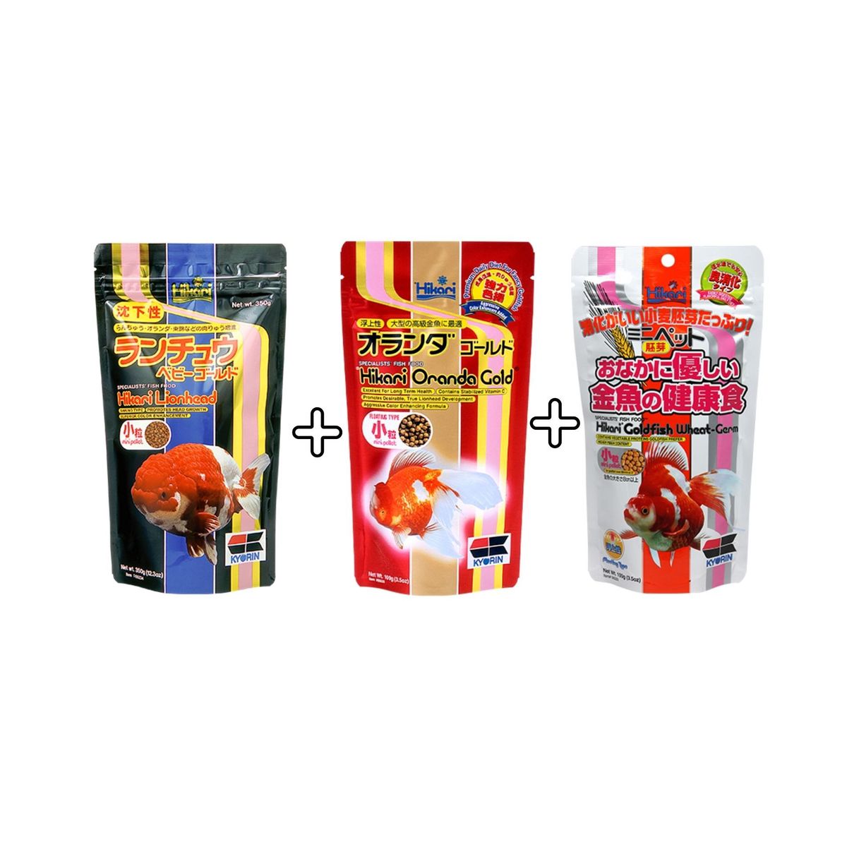 GENERICO - PACK HIKARI LIONHEAD+ORANDA+WHEAT GERM
