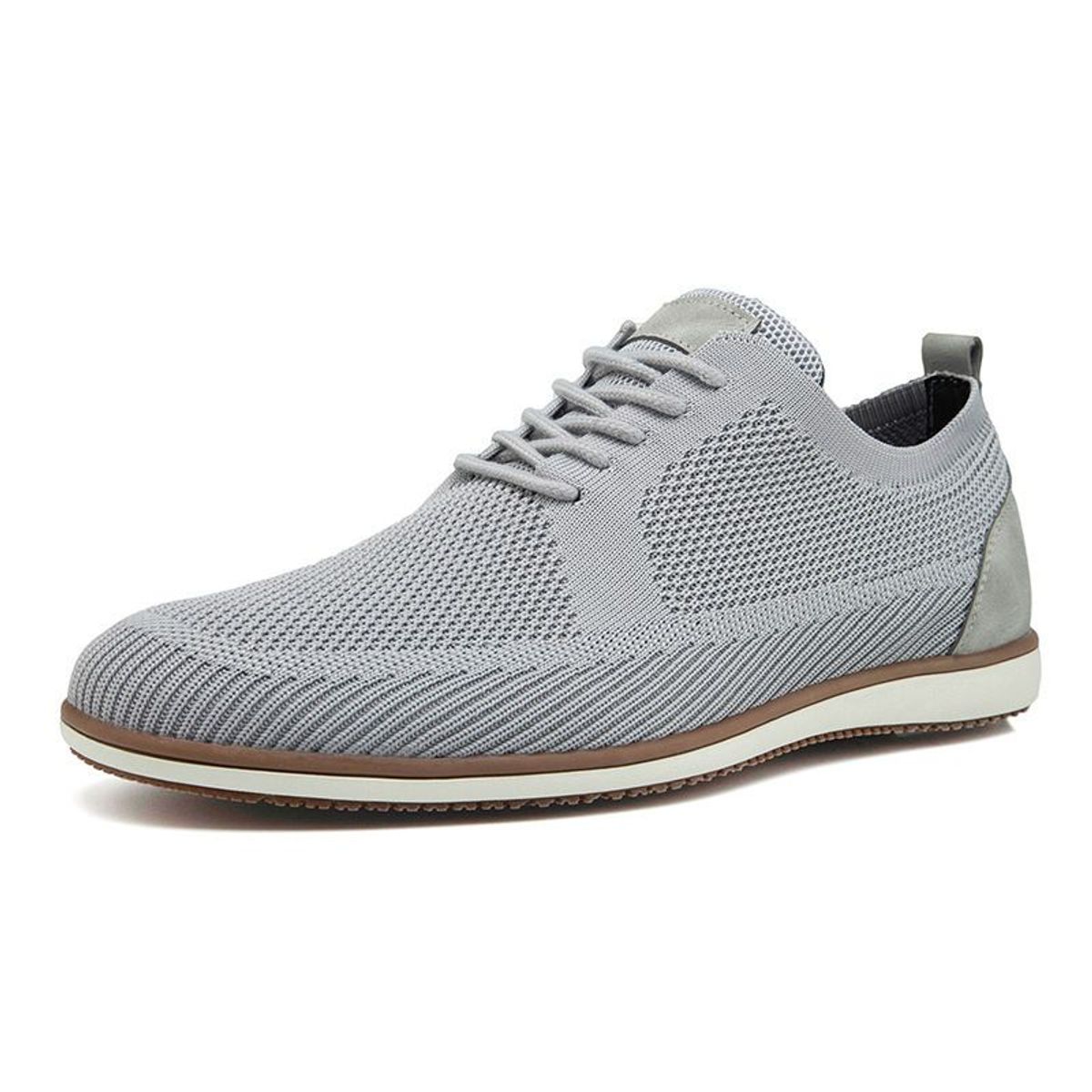 VATYERTY - Zapatillas casuales de punto para hombre - Gris