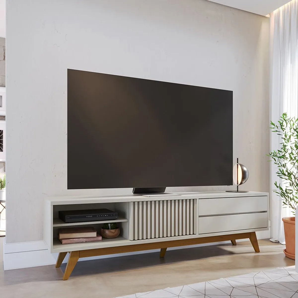 PAZART MUEBLES - MESA DE TV JANEIRO OFF WHITE 75