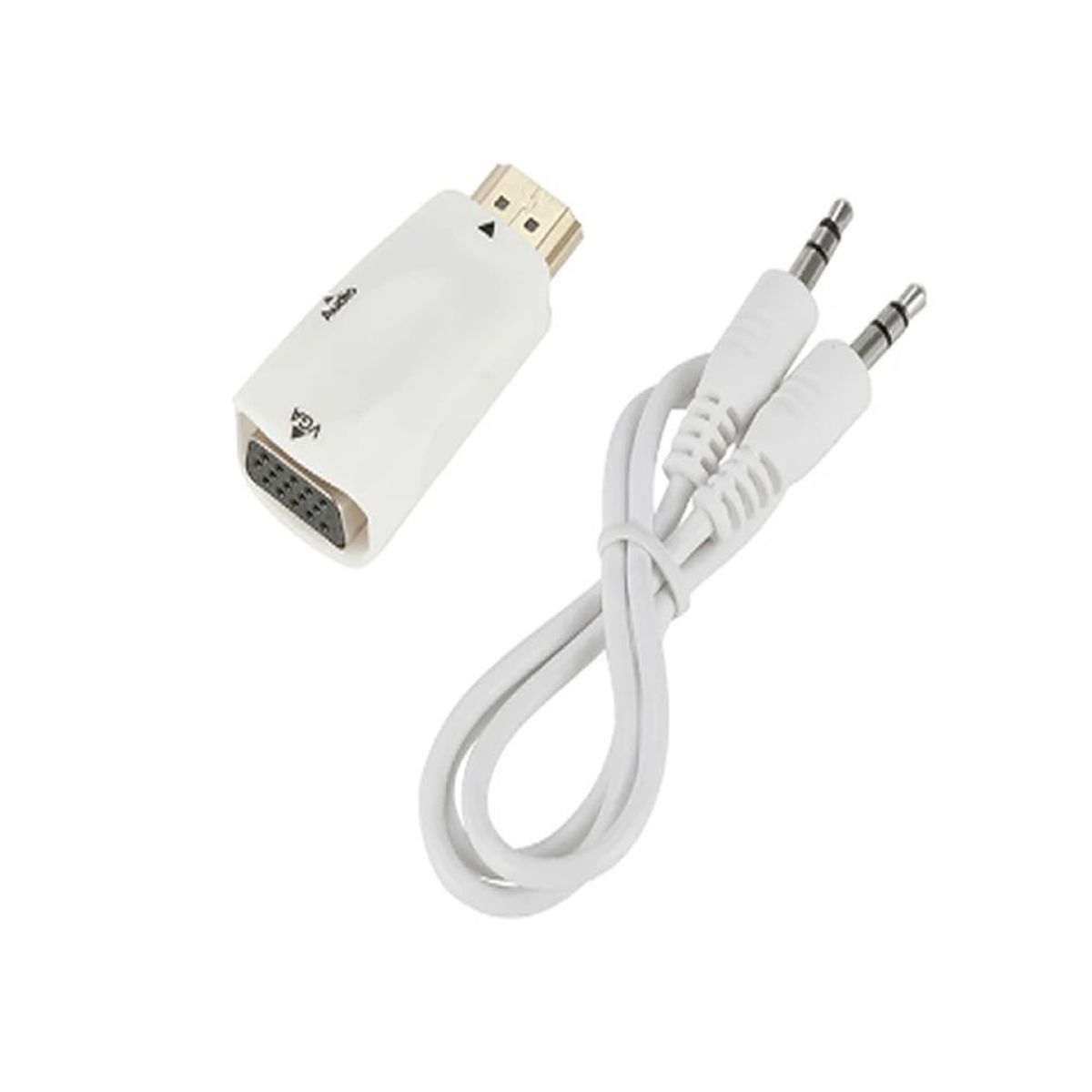 GENERICO - Adaptador de Cable HDMI a VGA Conector de 35mm Audio HD 1080P