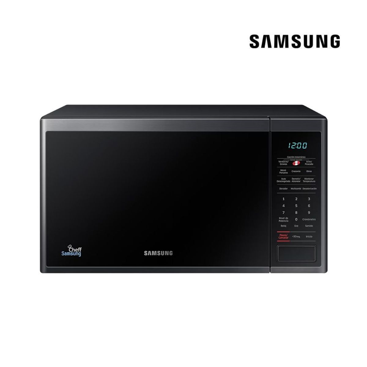 SAMSUNG - Horno Microondas Black con Dorador 32L Samsung Chef.