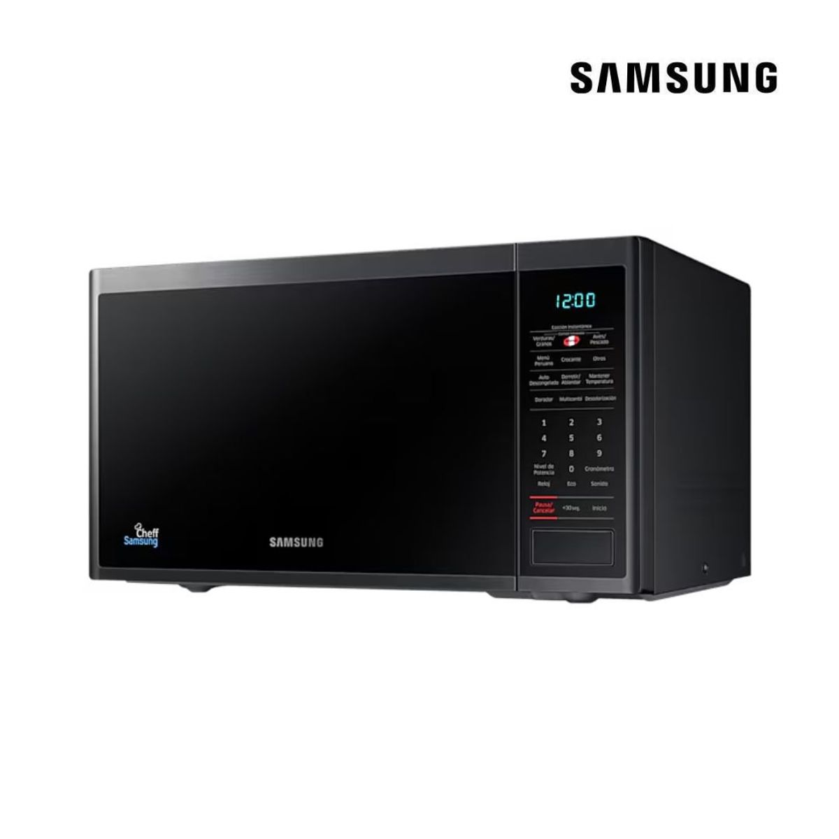 SAMSUNG - Horno Microondas Black con Dorador 32L Samsung Chef.