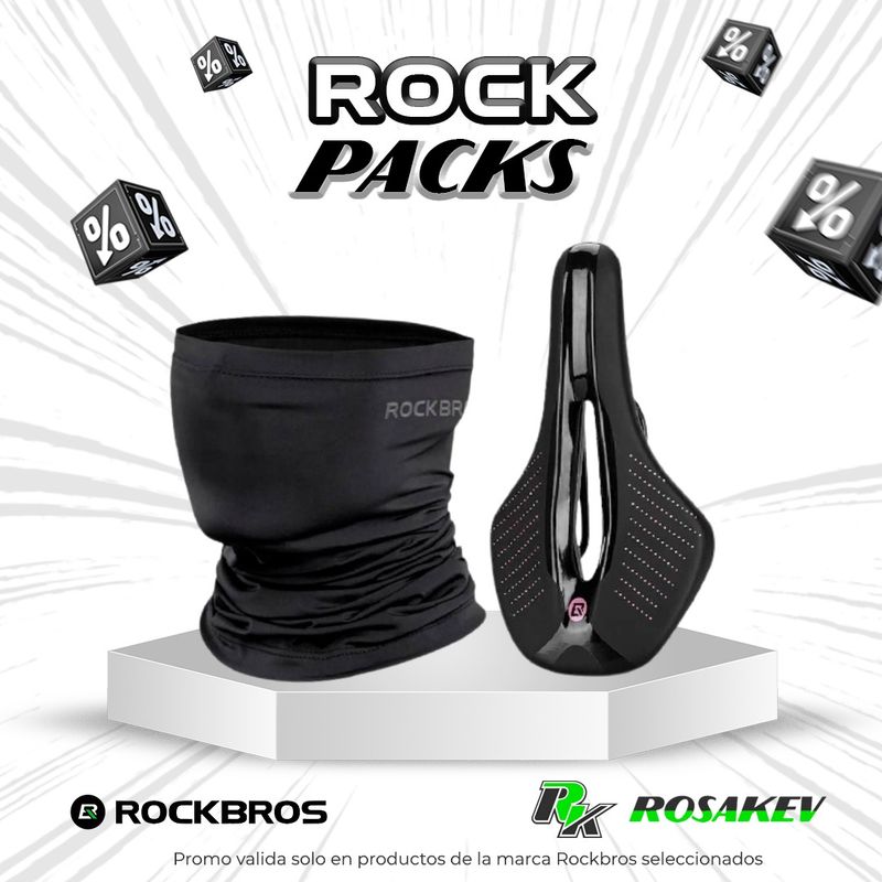 ROCKBROS - ASIENTO RUTERO ROCKBROS MAS BANDANA NEGRO