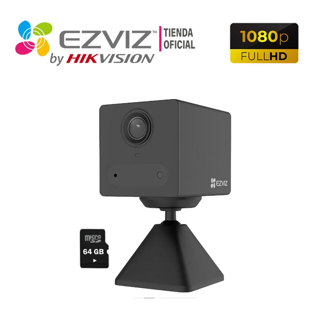 EZVIZ - Cámara IP Interior CB2 Full Hd Ezviz con Bateria + Sd 64Gb
