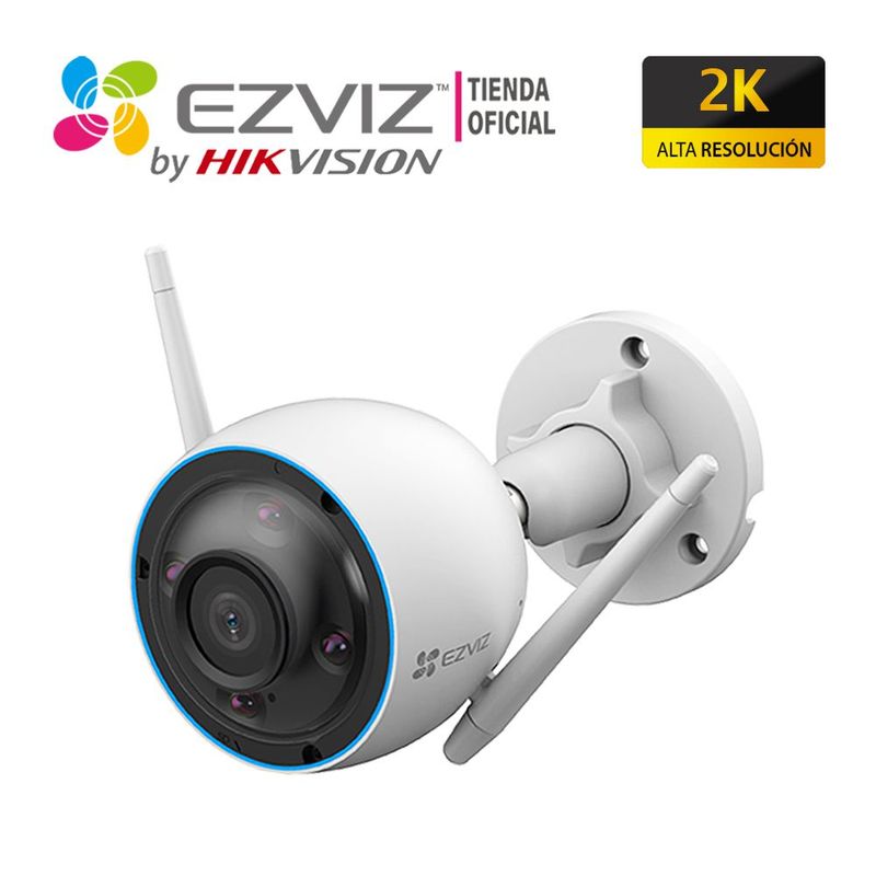 EZVIZ - Cámara IP Exterior H3 2K 3MP Ezviz Defensa Activa con luz