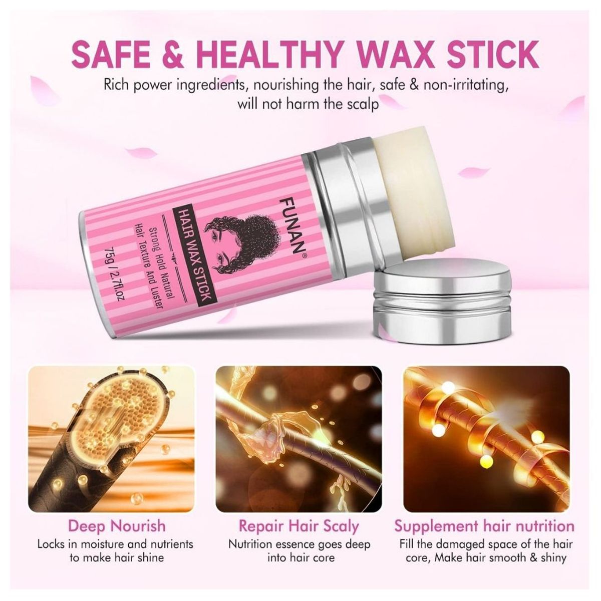 GENERICO - Barra de Cera para Cabello Control de Encrespamiento Frizz Nutritivo