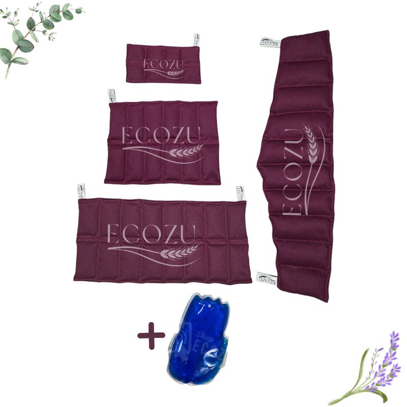 GENERICO - Pack 4 Compresas De Semillas guinda + Compresa de Gel para Palma de Mano