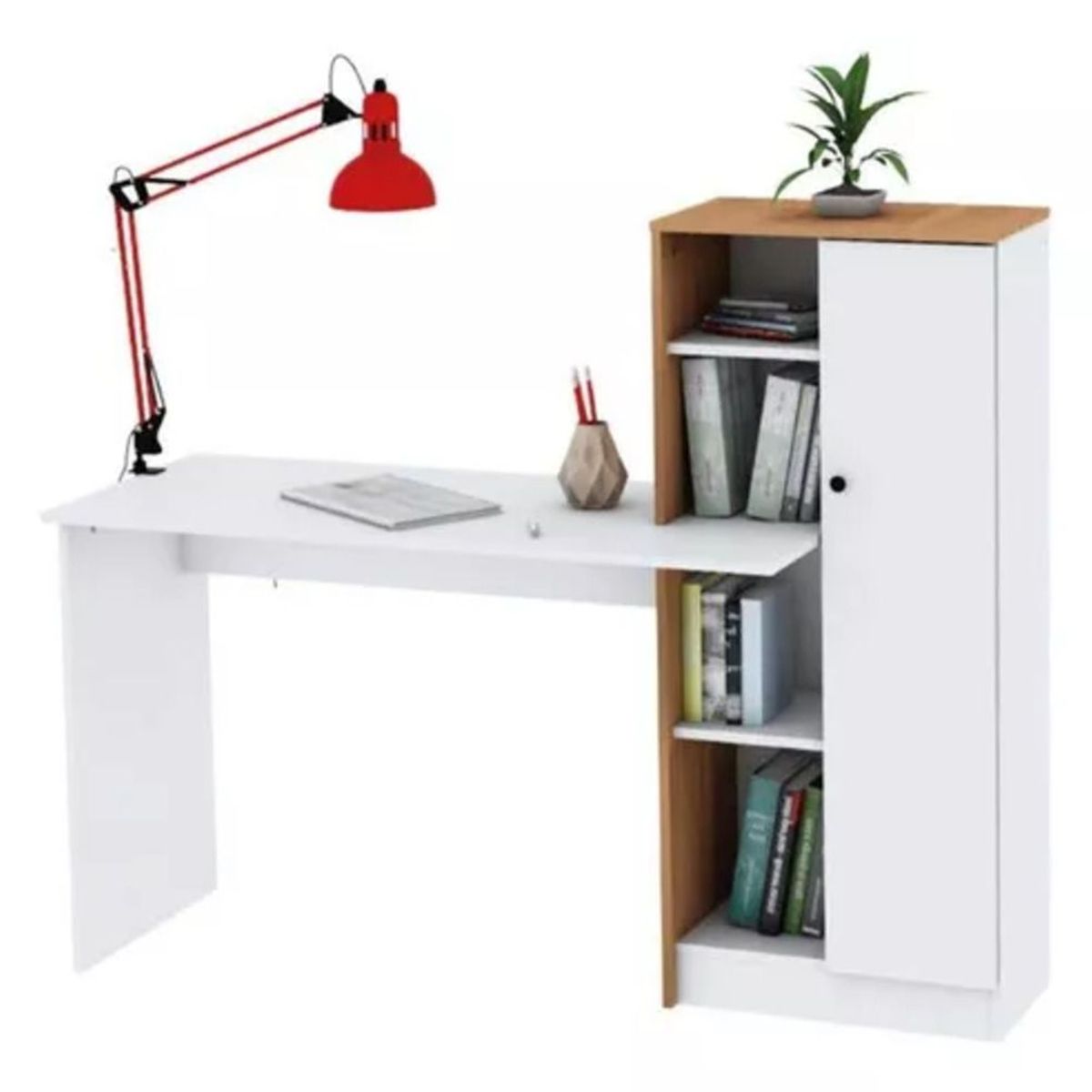 TU MESITA - Escritorio Clásico Rex color Blanco 1 puerta TU MESITA