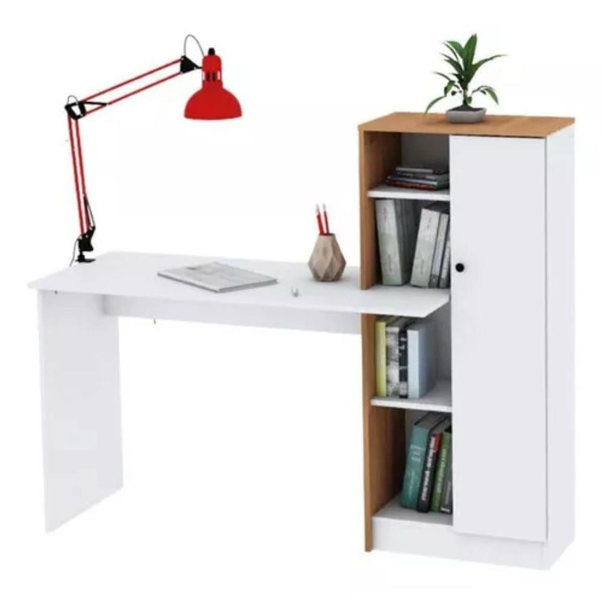 TU MESITA - Escritorio Clásico Rex color Blanco 1 puerta TU MESITA