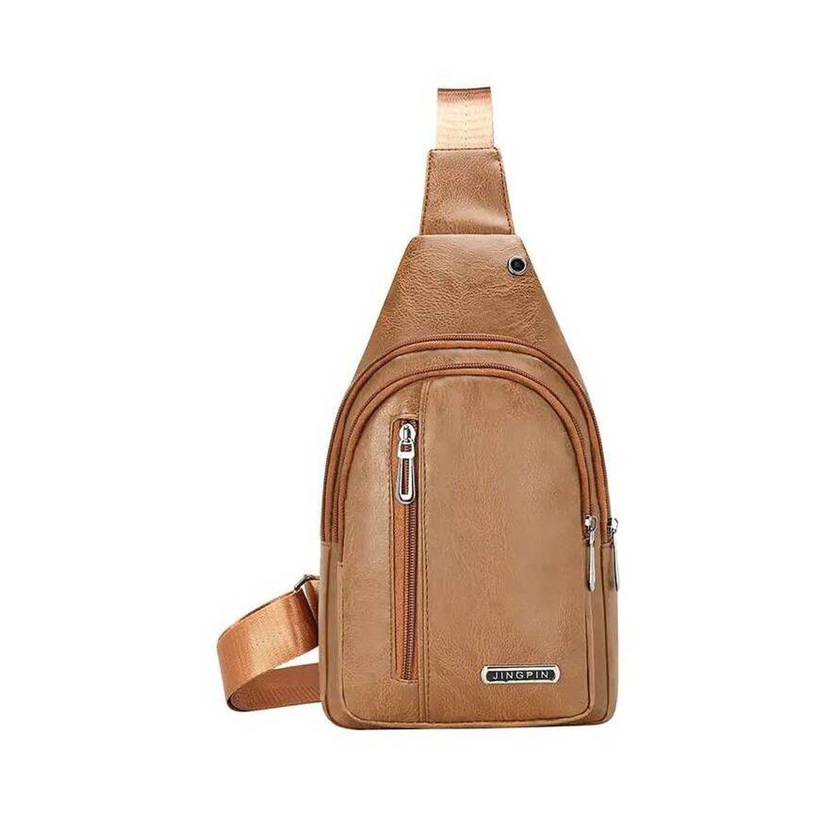 GENERICO - Morral Hombre Cuero Sintético Mochila Pechera Riñonera Calidad 3A