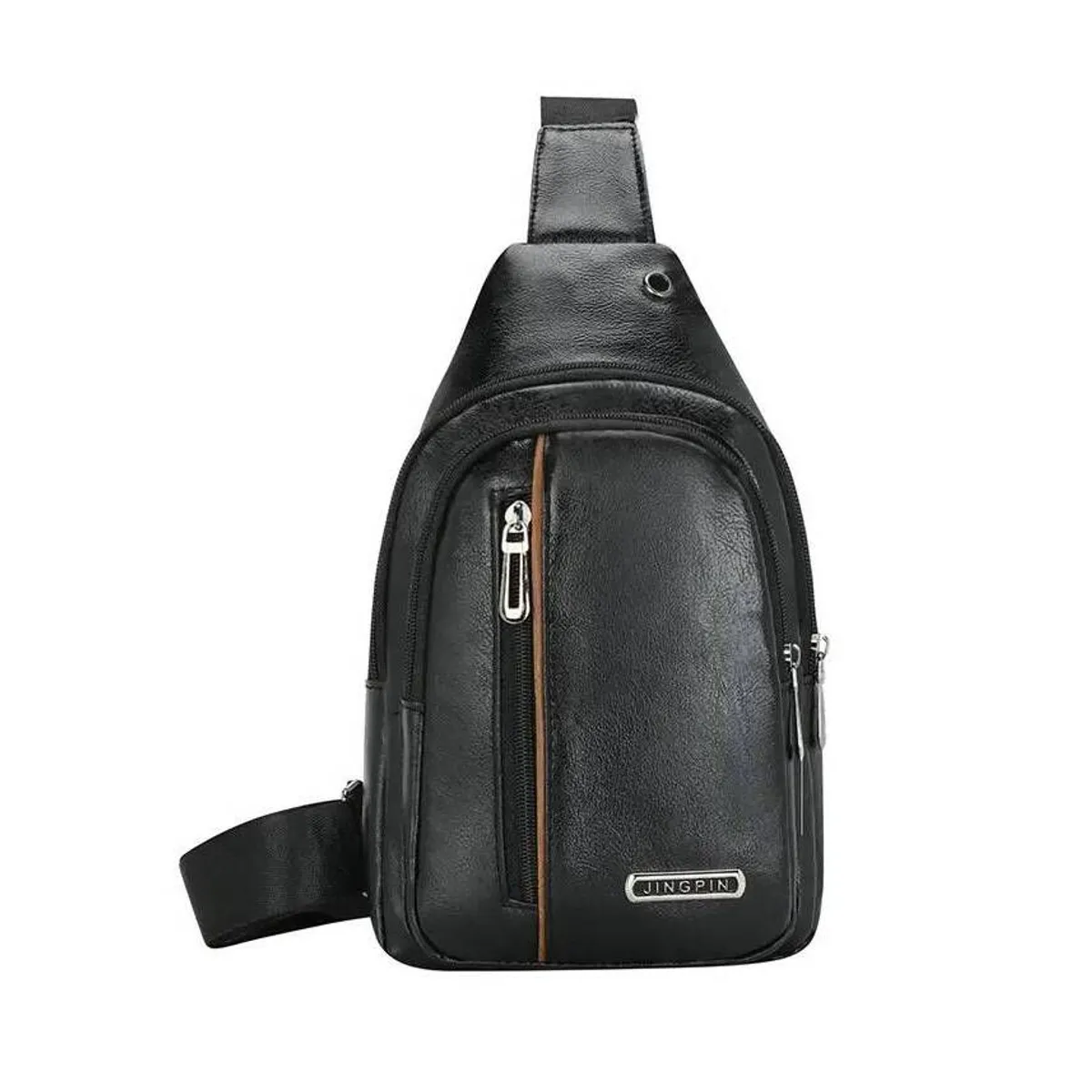 GENERICO - Morral Hombre Cuero Sintético Mochila Pechera Riñonera Calidad 3A
