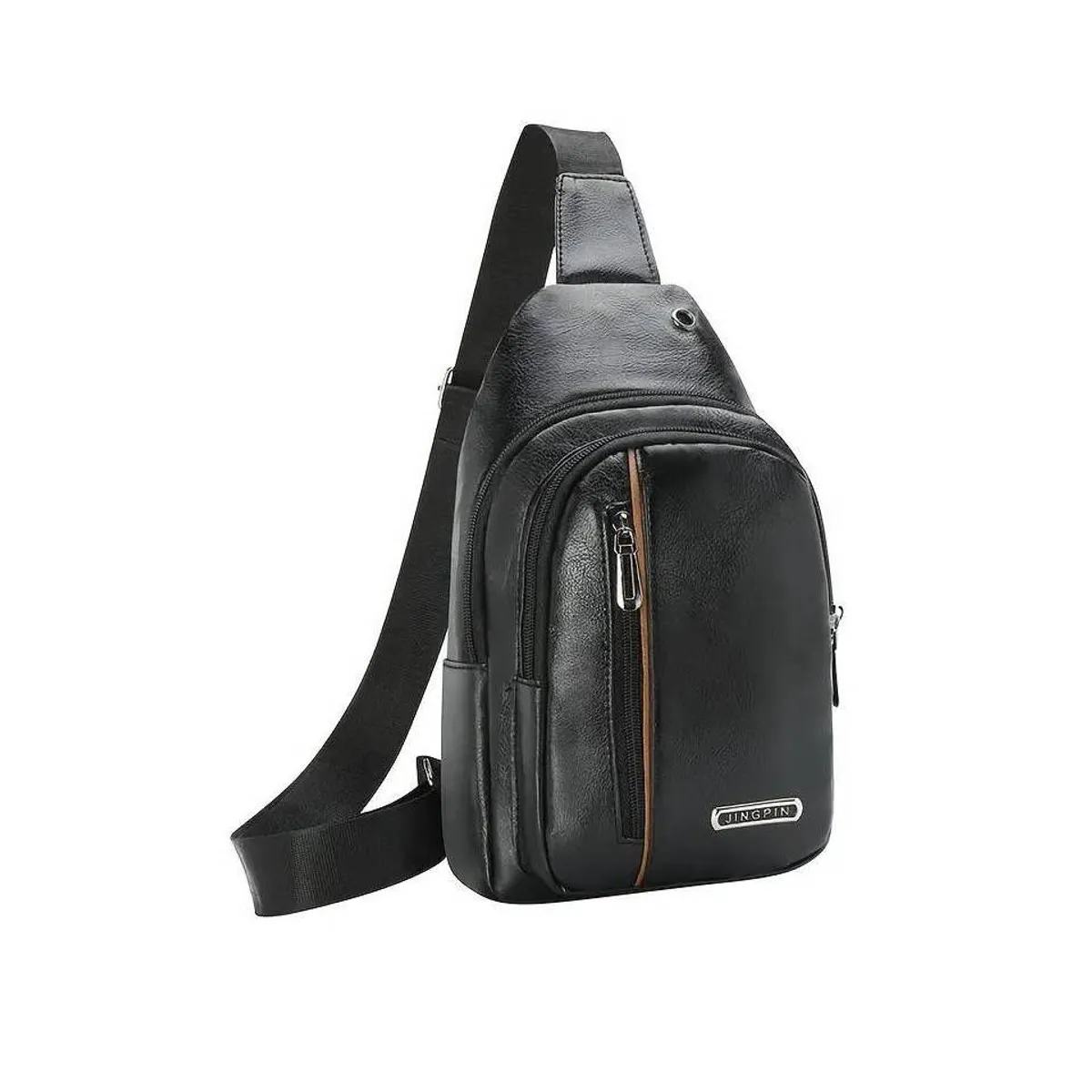 GENERICO - Morral Hombre Cuero Sintético Mochila Pechera Riñonera Calidad 3A